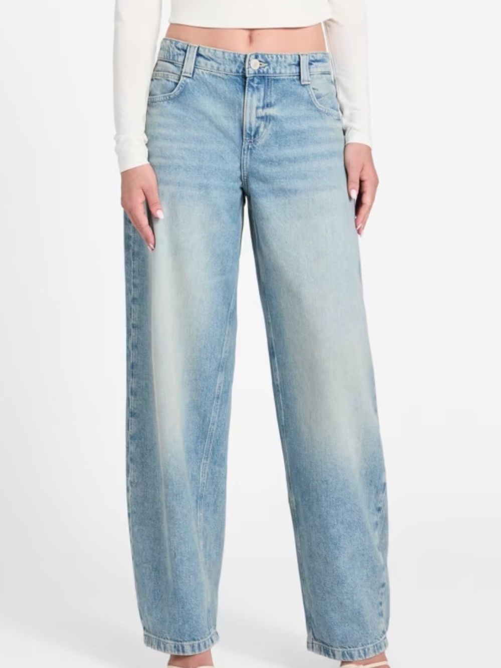 Guess wide mid baggy balloon jeans